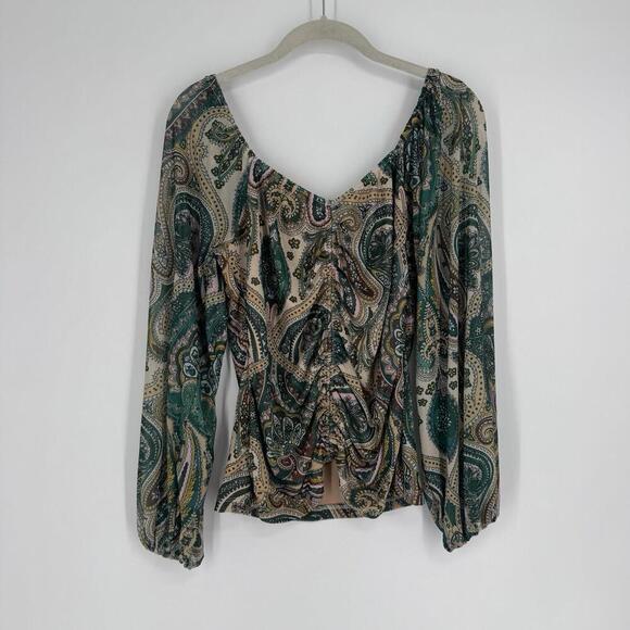 Vintage y2k 90s top shirt womens small S mesh sheer  fairy festival flowy forest - Picture 1 of 5